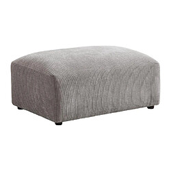 Vente-Unique Pouf en velours côtelé gris TIRONO de Maison Céphy