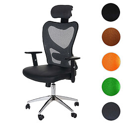 Mendler Fauteuil de bureau américain Atlanta, similicuir ~ gris 