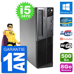 PC Lenovo M92p SFF Intel i5-3470 RAM 8Go Disque Dur 500Go Windows 10 Wifi - Occasion