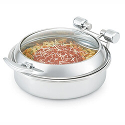 Chafing Dish Inox Rond avec Couvercle en Verre 5,8 L - Pujadas 