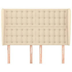 Avis Maison Chic Tête de lit scandinave avec oreilles,meuble de chambre Crème 147x23x118/128 cm Tissu -MN37754