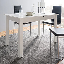 Mes Table à manger extensible 120-160x70x76,5 cm blanc - VOLUX