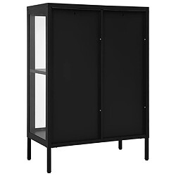 Acheter vidaXL Buffet Noir 75x35x105 cm Acier et verre