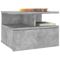 Avis Maison Chic Table de chevet,Table de nuit,Table d'appoint pour salon flottante Gris béton 40x31x27 cm Aggloméré -MN18170