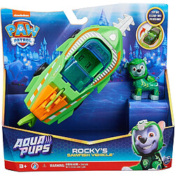 Spin Master Paw Patrol Pat' Patrouille Aqua Pups - Voiture et Figurine Rocky 