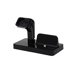 Eko Socle de Chargement 2 en 1 pour Apple Watch et iPhone Durable avec Port USB Noir 