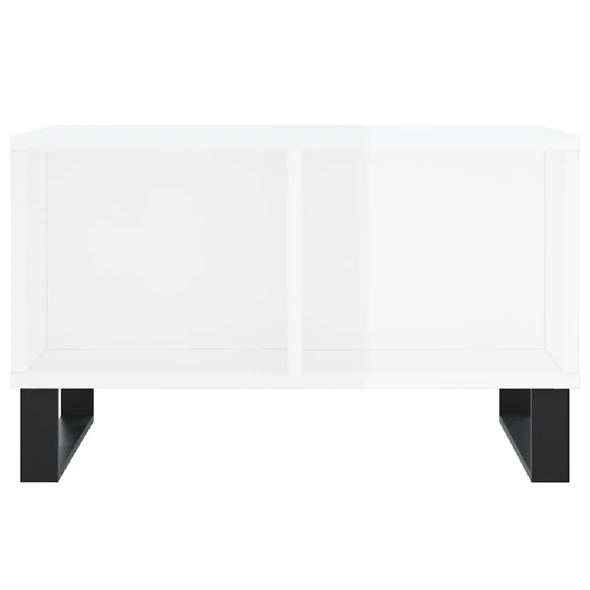 Acheter Maison Chic Table basse,Table Console Table d'appoint, Table pour salon Blanc brillant 60x50x36,5 cm Bois d'ingénierie -MN66023