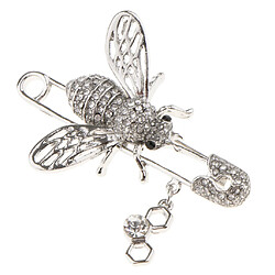 Mode Femmes Alliage Strass Insecte Miel Abeille Chemises Broches Broche Bijoux