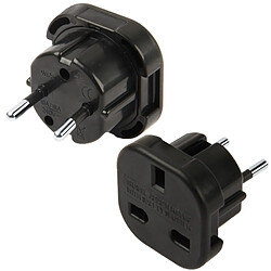 Wewoo Haute Qualité UK Plug à noir UE AC Mur Universel Voyage Power Prise Adaptateur