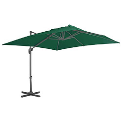 Maison Chic Parasol Jardin | Parasol déporté avec mat en aluminium vert 300x300 cm - GKD21305