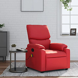 Maison Chic Fauteuil de massage inclinable,Fauteuil luxe de relaxation rouge similicuir -MN37027