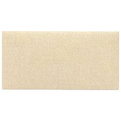 vidaXL Panneaux muraux 12 pcs Crème 60x30 cm Tissu 2,16 m²