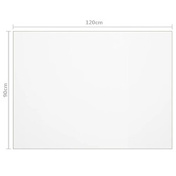 vidaXL Protecteur de table mat 120x90 cm 2 mm PVC pas cher