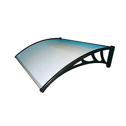 Auvent en polycarbonate compact transparent L100 x P80 cm modulable 10483