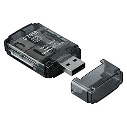 Shot Lecteur de cartes pour Mac et PC USB SD TF M2 MS 4 en 1 Adaptateur (NOIR) 