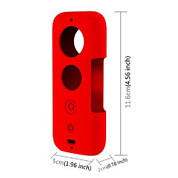 Wewoo Étui de protection en silicone avec cache-objectif pour Insta360 ONE X rouge pas cher