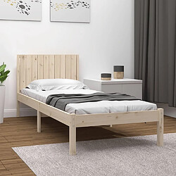 Maison Chic Lit Moderne Chambre - Cadre/structure de lit pour adulte Bois de pin massif 100x200 cm -MN38933