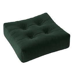 Inside 75 Pouf futon velours MORE POUF coloris algue marine