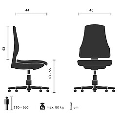 Acheter Chaise pour enfant / Chaise de bureau pour enfant KID YU 200 Tissu maille turquoise hjh OFFICE