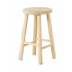 Mes Tabouret rond 29x29x47 cm en pin naturel - BEAUFORT 