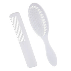 Kit 2pcs Ensemble de Brosse à Cheveux Ultra Douce pour Bébé Peigne Toilettage à Douche pour Enfants Soins Bébé