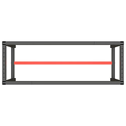 Acheter vidaXL Cadre de banc de travail Noir et rouge mat 140x50x79 cm Métal