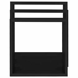 Acheter vidaXL Étagères murales sous forme de cube 3 pcs Noir MDF