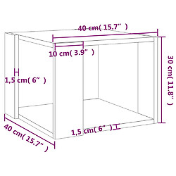 vidaXL Table basse Chêne sonoma 40x40x30 cm Bois d'ingénierie pas cher