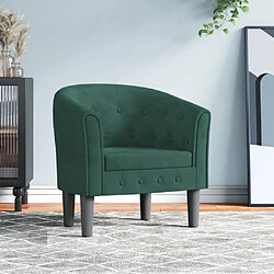 Maison Chic Fauteuil de massage,Fauteuil luxe de relaxation vert foncé velours -MN89109