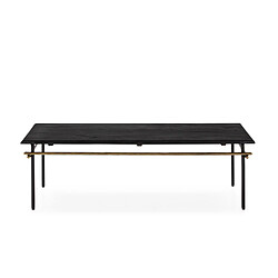 Table Basse Thai Natura Noir Doré 122 x 37 x 61 cm