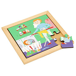 Educo Puzzle en Bois - pour tout-petit - la lessive - jeu Montessori