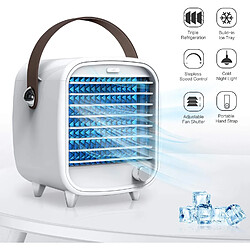 Universal Climatiseurs portables, petits refroidisseurs USB de bureau, réfrigérateurs intégrés, ventilateurs de refroidissement, vent fort, lumière nocturne