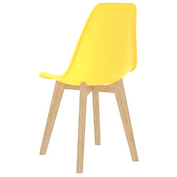 Acheter vidaXL Chaises à manger lot de 6 jaune plastique