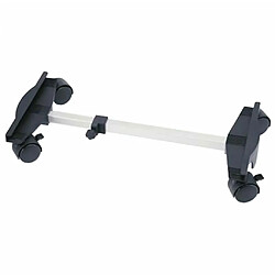 Qlima Chariot pour poêle de pièce Chariot 35-57,5 cm noir et argenté