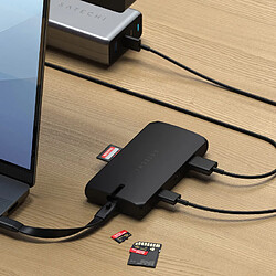 Hub USB-C vers HDMI 4K, VGA, Ethernet, 2 USB + 2 USB-C, carte Satechi Noir pas cher