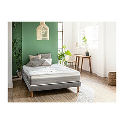 Somdream Ensemble matelas 160 x 200 cm + Sommier + Pieds - Ressort - 28 cm - DREAMCOMFORT