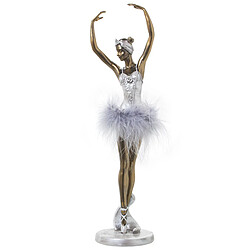 Figurine Décorative Alexandra House Living Blanc Argenté Acrylique Plastique Mélamine Ballerine 9 x 8 x 33 cm