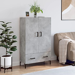 Maison Chic Buffet,Meuble de Rangement,commode pour salon,Cuisine gris béton 69,5x31x115 cm bois d'ingénierie -MN66562