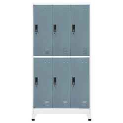 vidaXL Armoire à casiers Gris clair et gris foncé 90x45x180 cm Acier