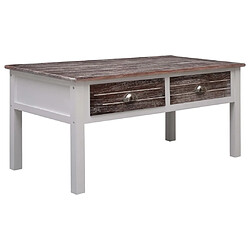 vidaXL Table basse Marron 100x50x45 cm Bois