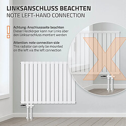 Acheter Radiateur à panneaux simple couche 600x780 mm blanc ML-Design