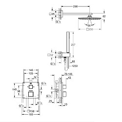 Avis GROHE - Set mitigeur de douche à encastrer Grohtherm Cube Rainshower Allure 230