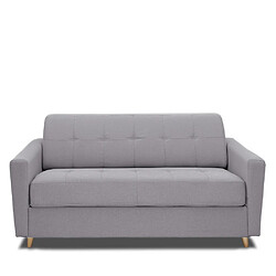 Inside 75 Canapé convertible express 120 TREVISE sommier lattes matelas 20 cm Twist gris clair