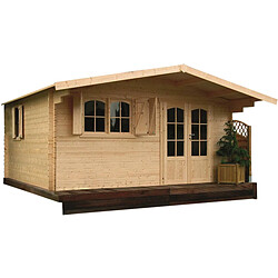 Solid Abri jardin bois Chamonix - 19.98 m² - 4.78 x 4.18 x 2.35 m - 40 mm