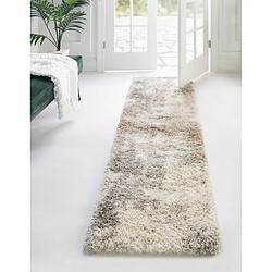 Avis Hadorn Tapis shaggy 183x61 beige - brun Lachen Haze