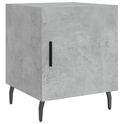 vidaXL Table de chevet gris béton 40x40x50 cm bois d’ingénierie