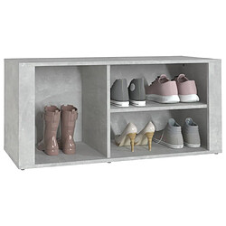 Avis vidaXL Armoire à chaussures Gris béton 100x35x45 cm Bois d'ingénierie