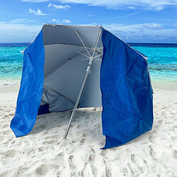 Beachline Parasol de plage pliable portable léger aluminium tente 160 cm Piuma, Couleur: Bleu