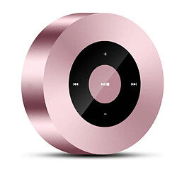 Chrono Haut-parleur Bluetooth portable, mini petit haut-parleur Bluetooth avec emplacement pour carte SD, entrée AUX 3,5 mm pour téléphone portable(Or rose) 