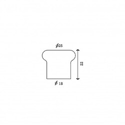 Bouton 2008 pour meuble Inox 304 - 25mm - Finition brossé mat